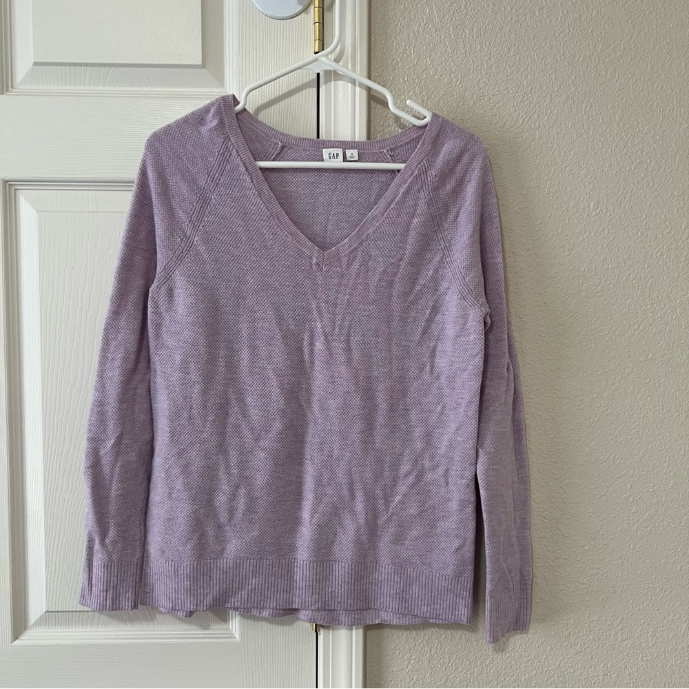 GAP Lavender Merino Wool Blend Knit Sweater Women’s Size Small